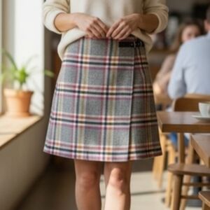 Boden Plaid Wool Skirt
